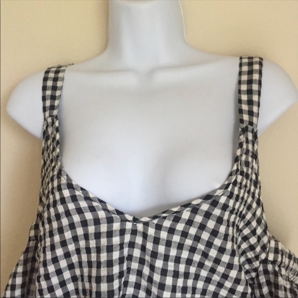 Gingham cold shoulder top - Picture 4 of 7